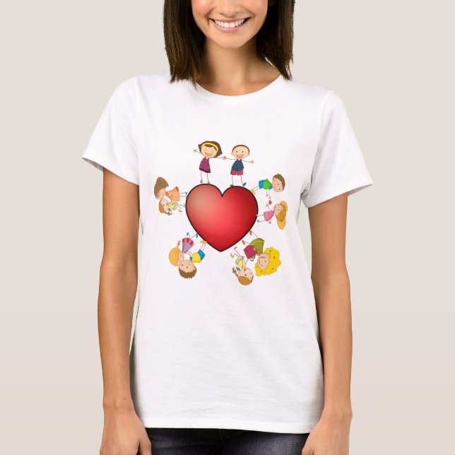 Children and heart T-Shirt (Front)