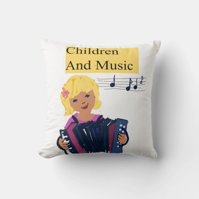 Children And Music Cushion (Front)