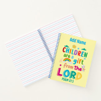 "Children Are a Gift from the Lord" (boy-blue) Notebook