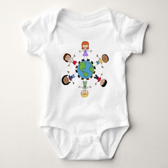 Children Around the World Baby Bodysuit (Front)