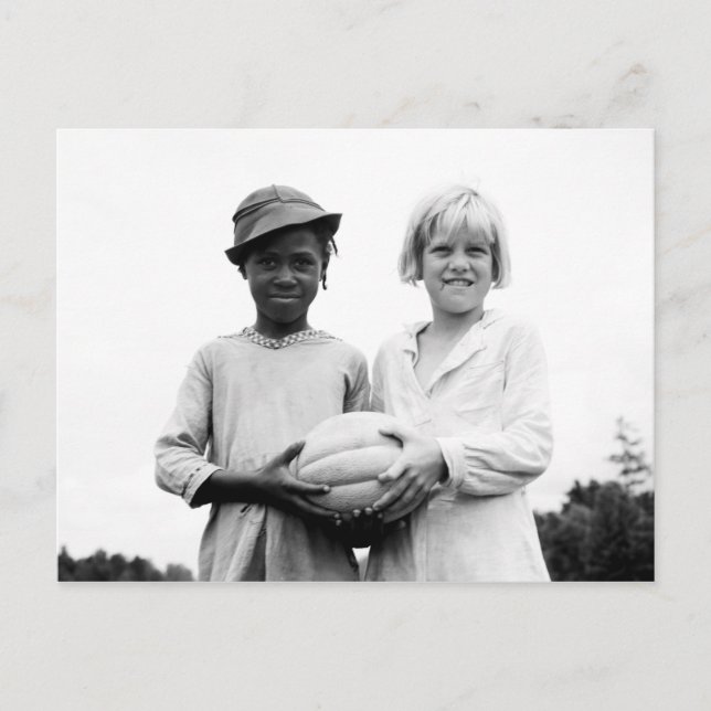 Children at Hill House, Mississippi - 1936 Postcard (Front)