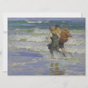 Children at the Beach (by Edward Henry Potthast) Card