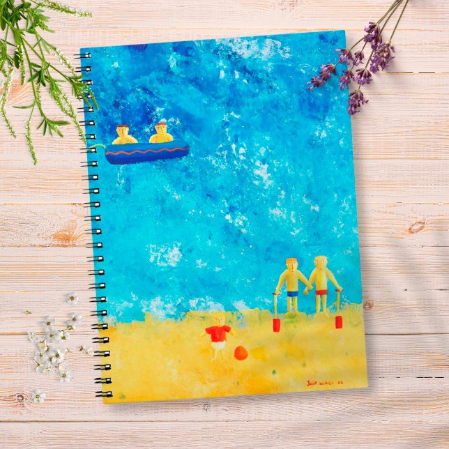 Children at the Seaside Modern Contemporary Art Notebook (Creator Uploaded)