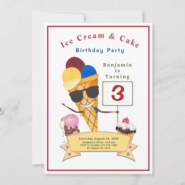 Children Birthday Party Fun Cute Invitation (Front)