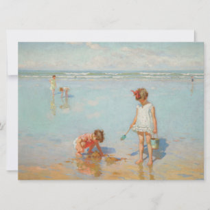 Children by the Sea (Summer Beach Scene) Card