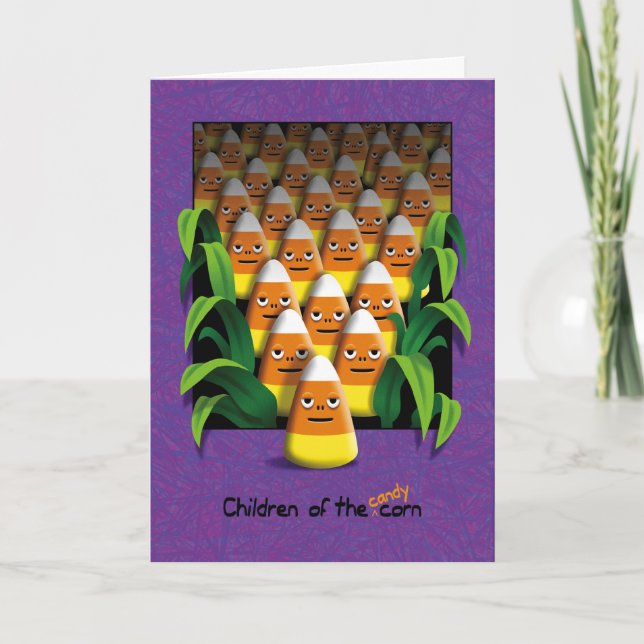 Children Candy Corn Halloween Card (Front)