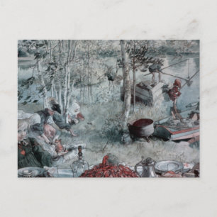 Children Catching Crawdads Postcard