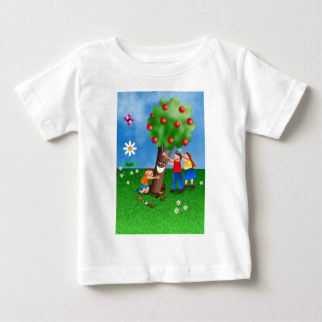 Children Celebrating Tu B'Shevat Planting Trees Baby T-Shirt (Front)
