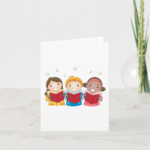 Children Christmas Carolers Winter Holiday Choir Card