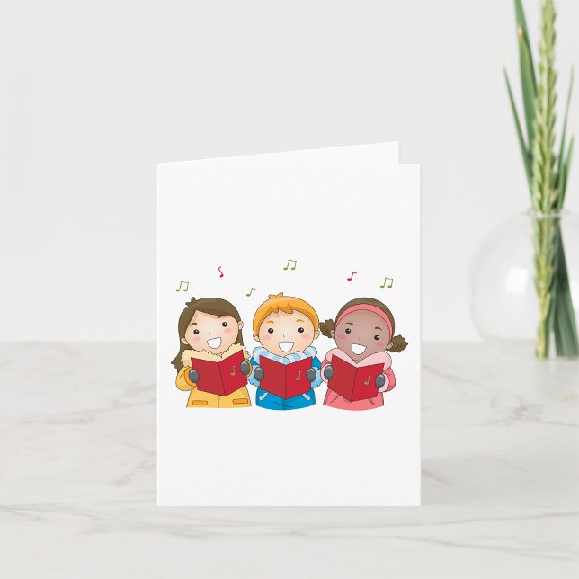 Children Christmas Carolers Winter Holiday Choir Card (Creator Uploaded)