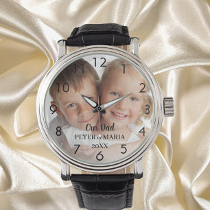 Children custom photo names year dad watch