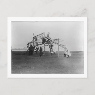 Children Enjoying Playground Swingset Postcard