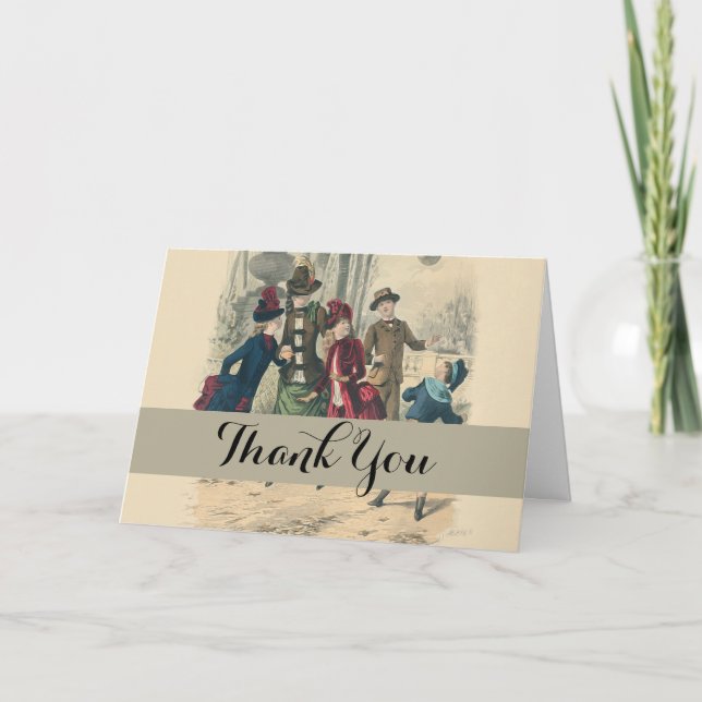 Children Family Antique Victorian Chilld Thank You Card (Front)