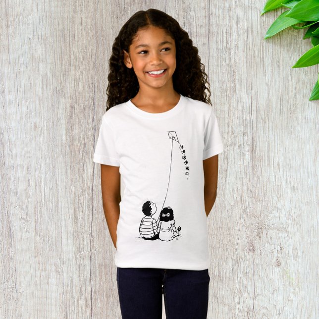 Children Flying A Kite Girls T-Shirt (Creator Uploaded)