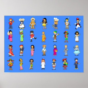 Children from arouns the world. poster