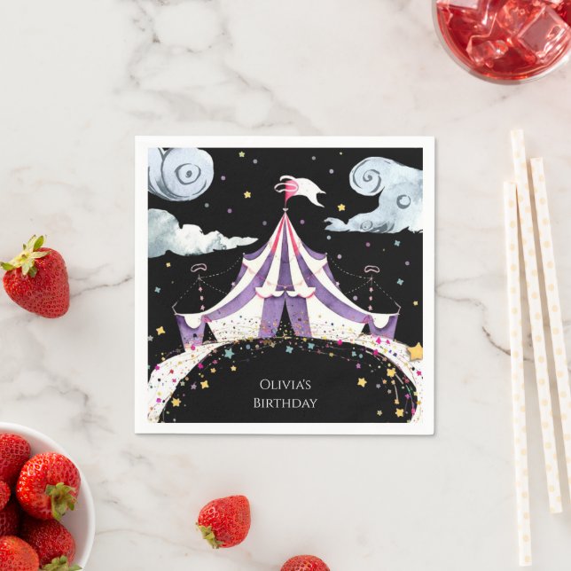 Children Fun Circus Birthday Napkin (Insitu)