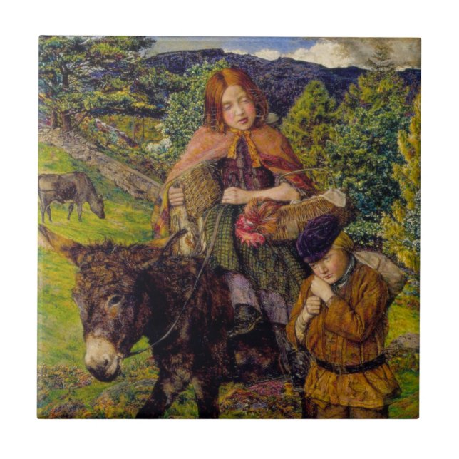 Children Going to Market (by John Lee) Tile (Front)