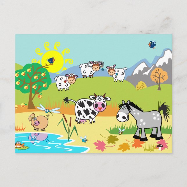 children illustration postcard (Front)