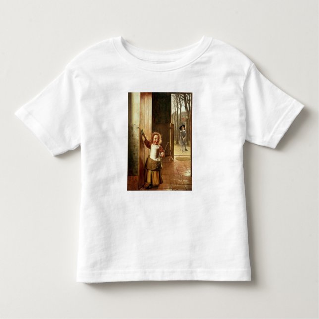 Children in a Doorway with 'Colf' Sticks Toddler T-Shirt (Front)