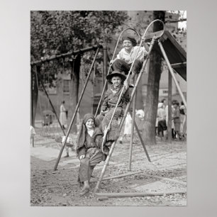Children in Costume, 1922. Vintage Photo Poster