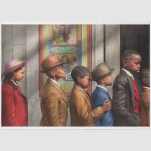 Children - In line to see a movie 1941 Tissue Paper