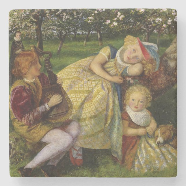 Children in the King's Orchard Stone Coaster (Front)