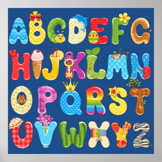 Children Letters Alphabet Kids Baby Room Decor
