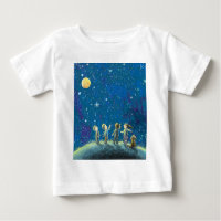 Children Looking At Night Sky 