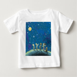 Children Looking At Night Sky  Baby T-Shirt