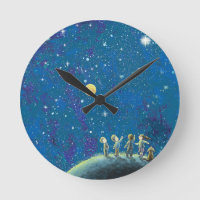 Children Looking At Night Sky  