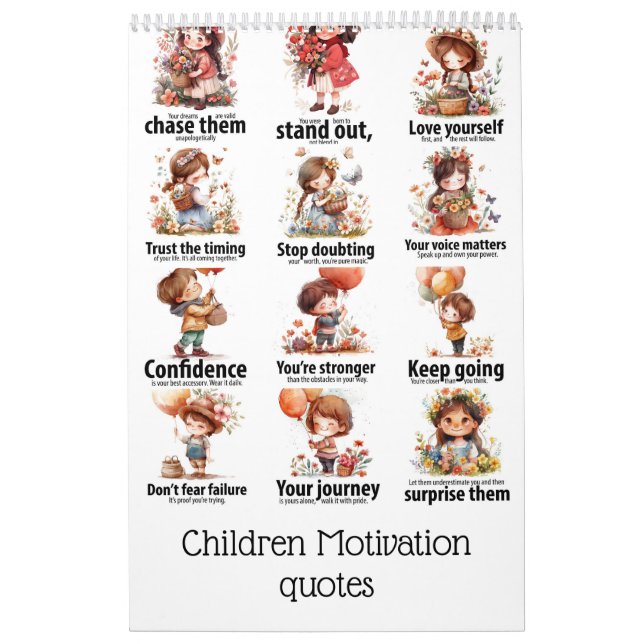 Children motivation quotes calendar (Cover)