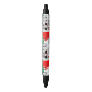 Children of Gaza Painting Palestine Flag  Black Ink Pen