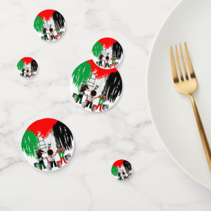Children of Gaza Painting Palestine Flag Confetti