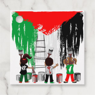 Children of Gaza Painting Palestine Flag Favour Tags