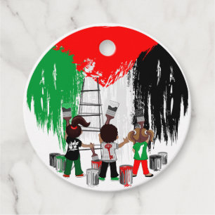 Children of Gaza Painting Palestine Flag Favour Tags