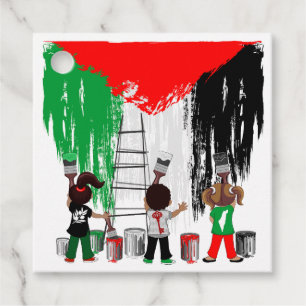 Children of Gaza Painting Palestine Flag Favour Tags