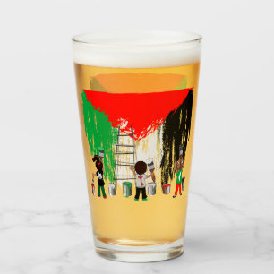 Children of Gaza Painting Palestine Flag Glass