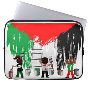 Children of Gaza Painting Palestine Flag  Laptop Sleeve
