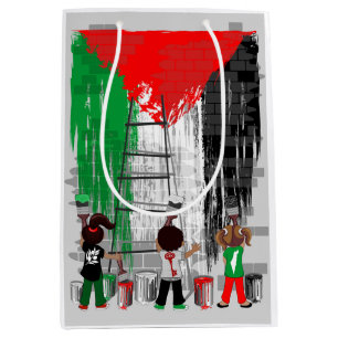 Children of Gaza Painting Palestine Flag Medium Gift Bag