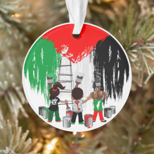 Children of Gaza Painting Palestine Flag  Ornament