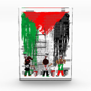 Children of Gaza Painting Palestine Flag Photo Block