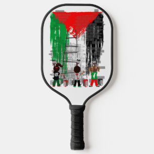 Children of Gaza Painting Palestine Flag  Pickleball Paddle