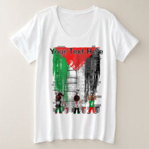Children of Gaza Painting Palestine Flag Plus Size T-Shirt