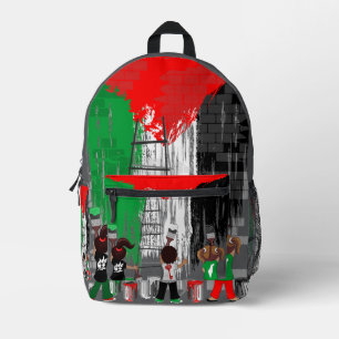 Children of Gaza Painting Palestine Flag  Printed Backpack