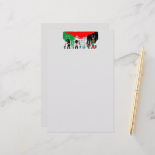 Children of Gaza Painting Palestine Flag Stationery