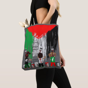 Children of Gaza Painting Palestine Flag Tote Bag