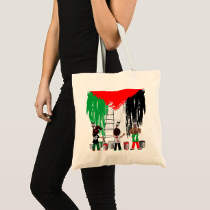 Children of Gaza Painting Palestine Flag Tote Bag