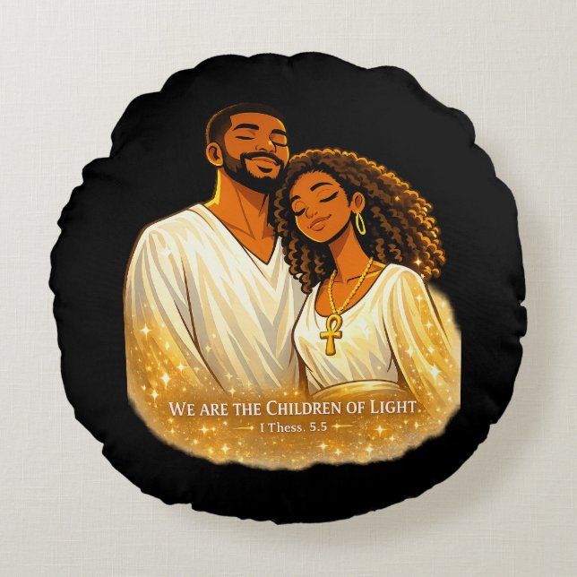 Children of Light Round Cushion (Front)