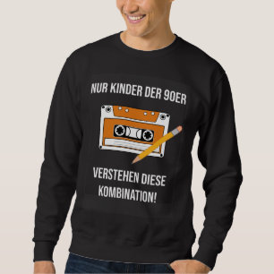 Children of the 90s cassette and pencil sweatshirt