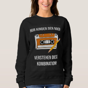 Children of the 90s cassette and pencil sweatshirt